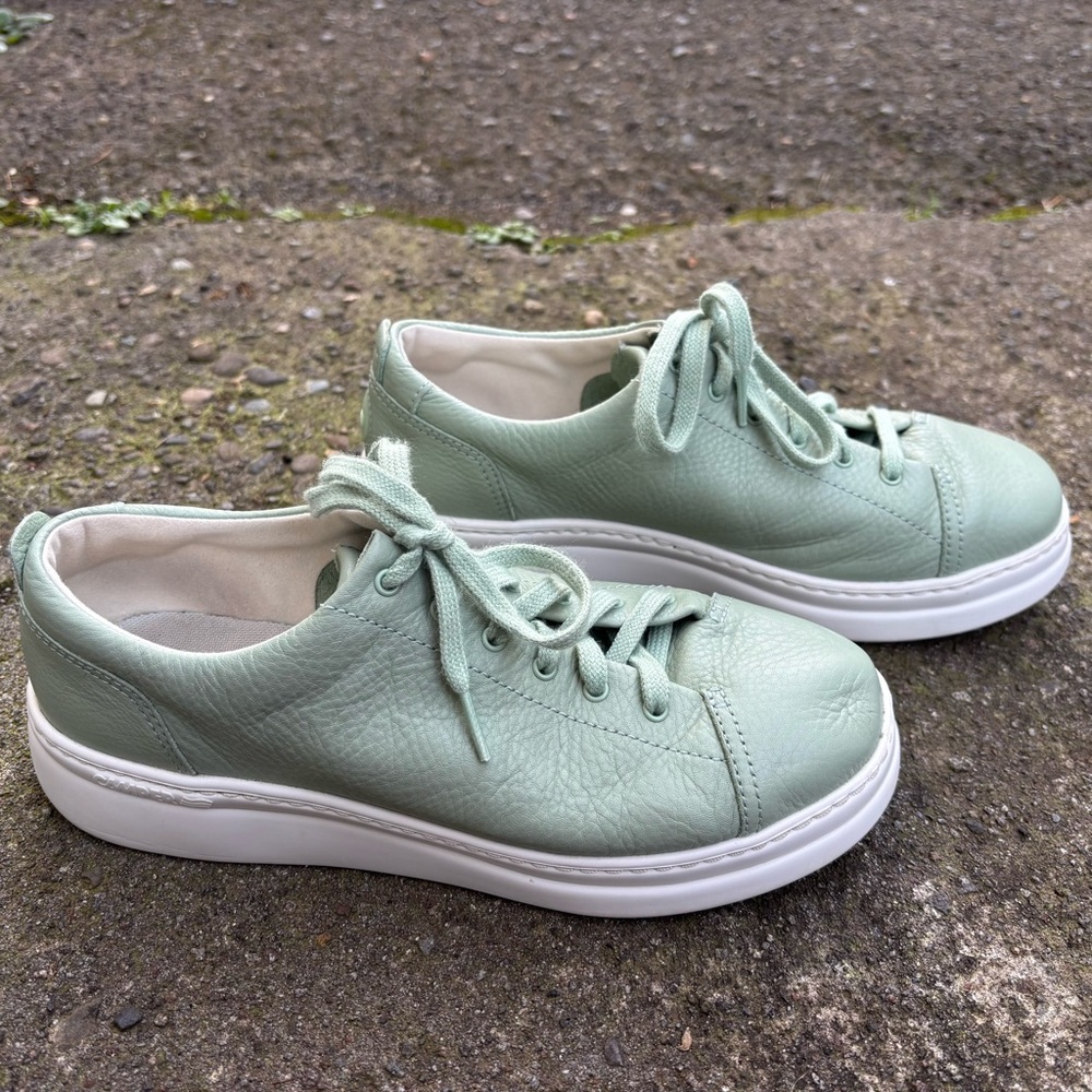 Camper Green Leather Sneakers